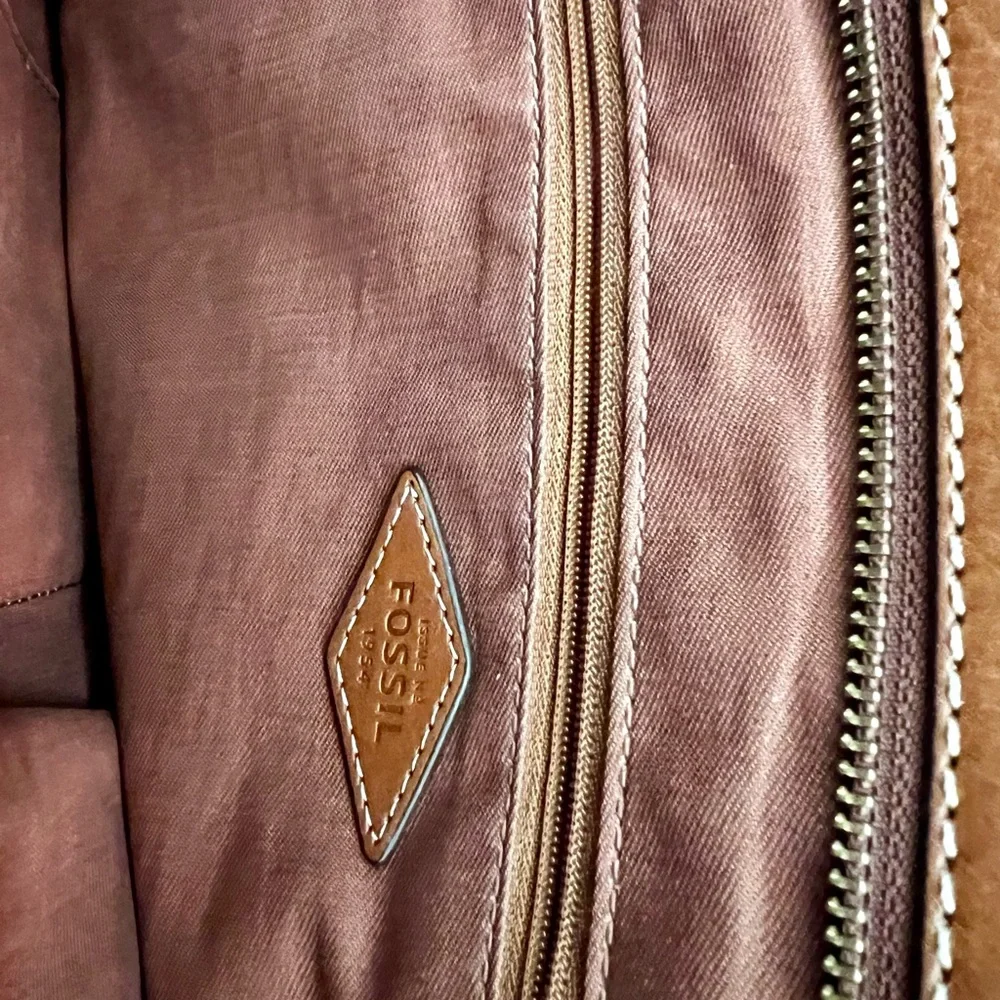 Fossil brown leather tote - Picture 4 of 7